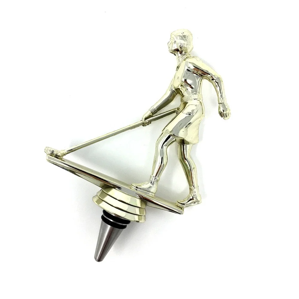 Handmade Bottle Stopper made from Repurposed Shuffleboard Trophy